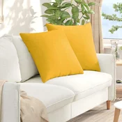 Jastucici za sofu 2 pcs Svijetlo žuta 80 x 80 cm