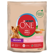 Purina ONE Mini Delicate suha hrana za pse 800 g