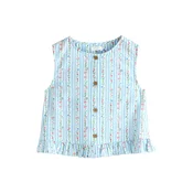 Next Bluza svetlo modra/zelena/roza/bela