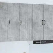 vidaXL Stenska kuhinjska omarica Betonsko siva 40 x 31 x 100 cm