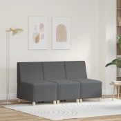 Modularna sofa bez naslona 3 pcs Tamno siva 55 x 74 x 82 cm