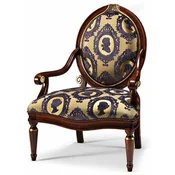 Casa Padrino luxury baroque armchair gold/purple/dark brown - Made in Italy