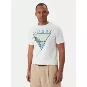 GUESS Majica  svetlo modra / med / smaragd / bela