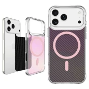 MaxMobile maska za iPhone 17 Pro DROP-PROOF PURE SPLENDOUR MAGSAFE crno/roza