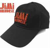 Jimi Hendrix Unisex Baseball Cap Orange Stencil Logo