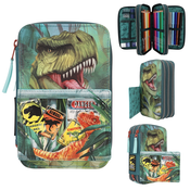 Pralni stroj z opremo Dino World, T-Rex, 3D, trinadstropni, zelen