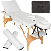 Komplet tridelne masažne mize Daniel s 5 cm debelim oblazinjenjem, z valji in lesenim okvirjem - Belatectake