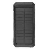 Oxe Solar Powerbank, zmogljivost 33800 mAh, črna