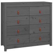 Vidaxl TV omarica siva 100x40x90 cm trdna borovina