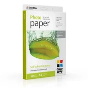 ColorWay Foto papir Sijajen, Samolepilen, 115/80g/m2, 50kos, A4 (PGS1158050A4)
