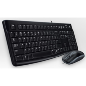 Logitech Desktop MK120 tipkovnica Miš priložen USB AZERTY Francuski Crno