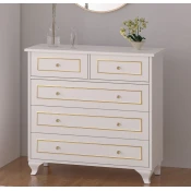 Hanah Home Komoda Rb-091, 90x86x40 cm, Bela
