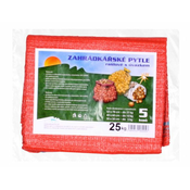Vreča za krpo s trakom z zmogljivostjo 25 kg rdeča 50x72cm 5 kosov
