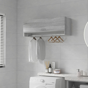 vidaXL Garderobna omara siva sonoma 100×32,5×35 cm konstruiran les