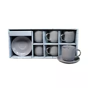 Sigma Set šoljica za kafu sa tacnama RXG-N250591B, 6 komada 140 ml, Sivi