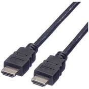 VALUE Value HDMI priključni kabel HDMI-A  vtič 5.00 m črna 11.99.5557 zaščiten HDMI kabel, (20421323)