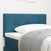 LED glava kreveta s LED trakama Plava 90 cm Baršun