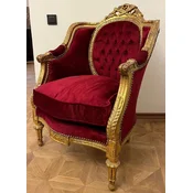 Casa Padrino baroque living room armchair bordeaux red/antique gold - Handmade antique style living room armchair - Living room furniture - Baroque furniture - Noble & Magnificent