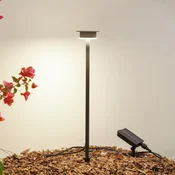 Lindby LED-sončna svetilka Lyris, črna, aluminij, 3.000 K - Sodobni