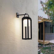 Lucande 2-v-1 LED-sončna svetilka Tilena, črna, okrogla, aluminij - Sodobni - peskovno črna, bela