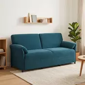 vidaXL 3-sedežna sedežna Modra 198 x 83 x 95 cm Žamet