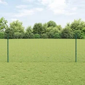Ugradeni stup za ogradu 11 pcs Zelena 140 cm