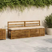 vidaXL Blazina za klop VIANEN 100% poliester Krem 190 x 30 x 12 cm