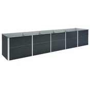 Vidaxl Visoka greda pocinkano jeklo 400x80x45 cm antracitna