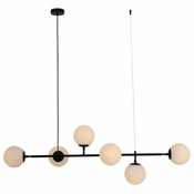Luster na sajli ALISA 6xE14/40W/230V crna