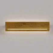 Elobra LED-stenna svetilka Mexico, širina 20 cm, hrast, les - Dnevna soba/jedilnica