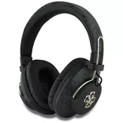 Bluetooth Over-Ear slušalke Guess 4G Metal Logo BT 5.3 z ENC, USB-C in 300mAh - black