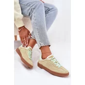 Suede Sports Shoes Sneakers Women D.Franklin Lime