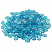 vidaXL Stekleni nugget 17-19 mm Akvamarin modra Steklo