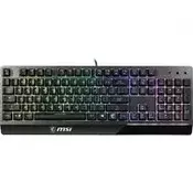 MSI VIGOR GK30 RGB MEMchanical Gaming Keyboard  DE Layout, MECH. Membrane switches, 6-Zone RGB Lighting, RGB Mystic Light, water repellent keyboard design