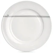 Northix Krožnik iz belega porcelana z motivom srca, primeren za pomivalni stroj