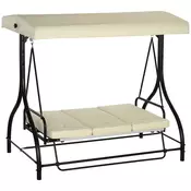 Homestar Vrtna gugalnica za 3 osebe z nastavljivim naslonom 195x117x175 cm bež