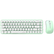 Wireless keyboard + mouse set MOFII Bean 2.4G (White-Green)