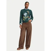 Weekend Max Mara Hlače iz tkanine Ordine 2625136072 Rjava Regular Fit