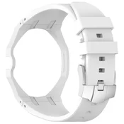 INF Silikonski pašček za uro, kompatibilen s Swatch Royal Pop in AP, 20mm White, (5000310809)