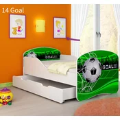 Djecji krevet ACMA s motivom + ladica 160x80 cm 14 Goal