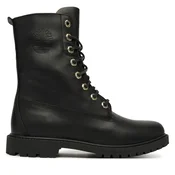 Timberland za ženske. TB0A43MXW021 Vodoodporni 8-palčni usnjeni škornji črni (36), Črna, Ravna stran, Zip, Priložno