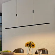 Lucande LED viseča svetilka Stakato, 140 cm, 6-žarilna, z možnostjo regulacije - Dnevna soba/jedilnica - Sodobni - matno črna - Kovina