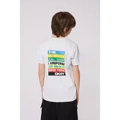 Otroška bombažna kratka majica Dkny siva barva, D62302