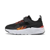 PUMA Trinity 2 Sparks Sneakers Kids, Shop, Black/Bright Papaya/Red Flash, 33