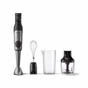 Štapni mikser Philips HR2683/00 Series 5000, 1200 W, SpeedTouch tehnologija, zaštita od prskanja oštrica, LED indikator brzine, dodaci pjenjača i sjeckalica