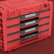 Predalni modul QBRICK SYSTEM PRIME Drawer 4 Toolbox Expert Red Ultra HD 65598