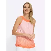 heine Bluza  oranžna / bela
