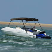 vidaXL Tenda bimini s 3 luka crna 182 x 184 x 136 cm
