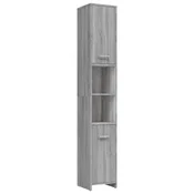 Vidaxl Kopalniška omarica siva sonoma 30x30x183,5 cm inženirski les
