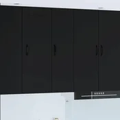 vidaXL Stenska kuhinjska omarica Črna 30 x 31 x 100 cm Konstruiran les